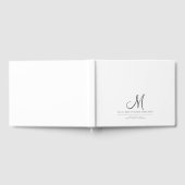 スクリプエレガントトイニシャル結婚モノグラム結婚ズ ゲストブック (全面)