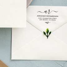 スクリプエレガントトイニシャル |植物学差出人住所