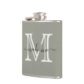 スクリプエレガントトエバーグリーンフォグモノグラムキッチン フラスク (左)