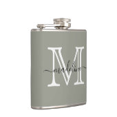 スクリプエレガントトエバーグリーンフォグモノグラムキッチン フラスク (右)