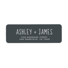 スクリプエレガントトオフブラックの結婚差出人住所 ラベル