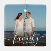 スクリプエレガントトオーバーレイ両面ファミリフォト セラミックオーナメント (裏面)