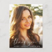 スクリプエレガントトオーバーレイ写真卒業 ポストカード (正面)