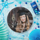 スクリプエレガントトカスタムフォト卒業 ペーパープレート (パーティー)