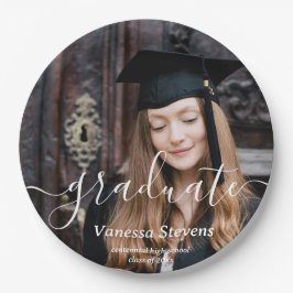 スクリプエレガントトカスタムフォト卒業 ペーパープレート