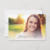 スクリプエレガントトカスタムメッセージ葬儀の写真 サンキューカード (裏面)