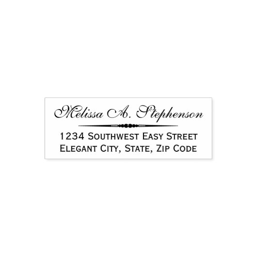 スクリプエレガントトカスタム差出人住所スタンプ セルフインキングスタンプ (デザイン)