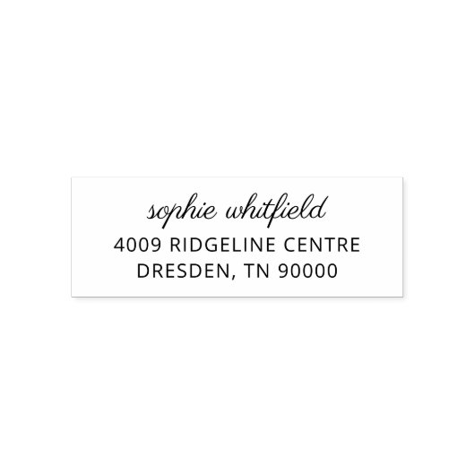 スクリプエレガントトカスタム差出人住所 セルフインキングスタンプ (デザイン)