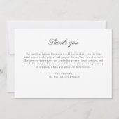 スクリプエレガントトカスタム葬儀フォトサンキューカード 招待状 (正面)