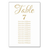 スクリプエレガントトカスタム金ゴールド結婚文字 テーブルナンバー (裏面)