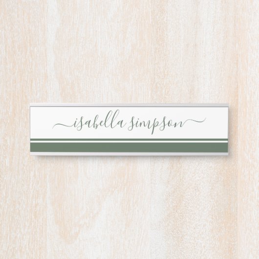 スクリプエレガントトガーリーエバーグリーンプロフェッショナル サインプレート (正面)