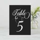 スクリプエレガントトクラシック結婚のテーブル番号 招待状 (スタンド正面)