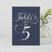 スクリプエレガントトクラシック結婚のテーブル番号 招待状 (スタンド正面)