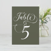 スクリプエレガントトクラシック結婚のテーブル番号 招待状 (スタンド正面)