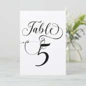 スクリプエレガントトクラシック結婚のテーブル番号 招待状 (スタンド正面)