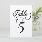 スクリプエレガントトクラシック結婚のテーブル番号 招待状 (スタンド正面)