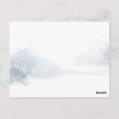 スクリプエレガントトクリスマスホリデーズウィンターキツネ ポストカード (裏面)