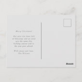 スクリプエレガントトクリスマス恵み休日 ポストカード (裏面)
