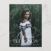 スクリプエレガントトクリスマス恵み休日 ポストカード (正面)