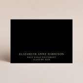 スクリプエレガントトグラードアドバイスブラック金ゴールド卒業 エンクロージャーカード