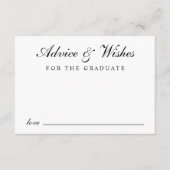 スクリプエレガントトグラードアドバイスブラック金ゴールド卒業 エンクロージャーカード (正面)