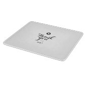 スクリプエレガントトサンキューモノグラム結婚式の引き出物 カッティングボード (角)