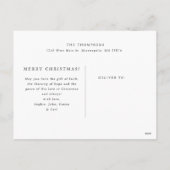 スクリプエレガントトシックなクリスマス4フォトコラージュ シーズンポストカード (裏面)