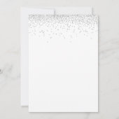 スクリプエレガントトシルバーグリッターグラム結婚ズ 招待状 (裏面)