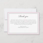 スクリプエレガントトシンプルクロスカスタム葬儀の写真 サンキューカード (正面)