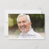 スクリプエレガントトシンプルクロスカスタム葬儀の写真 サンキューカード (裏面)