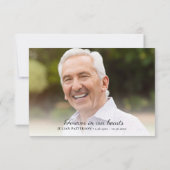 スクリプエレガントトシンプルクロスカスタム葬儀の写真 サンキューカード (裏面)