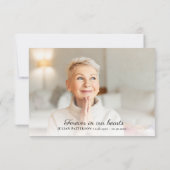 スクリプエレガントトシンプルクロスカスタム葬儀の写真 サンキューカード (裏面)