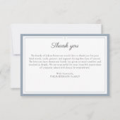 スクリプエレガントトシンプルクロスカスタム葬儀の写真 サンキューカード (正面)