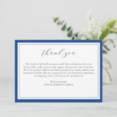 スクリプエレガントトシンプルサンキューカードブルー 招待状 (スタンド正面)