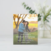 スクリプエレガントトシンプルフォト結婚式招待状 (スタンド正面)