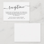 スクリプエレガントトシンプルミニマル結婚式 エンクロージャーカード (正面/裏面)