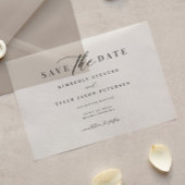 スクリプエレガントトシンプルモダンの結婚式の日付を保存 アクリル招待状