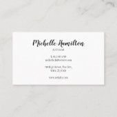 スクリプエレガントトシンプル白黒 名刺 (裏面)