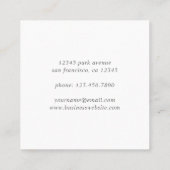 スクリプエレガントトシンプル素朴植物学 スクエア名刺 (裏面)