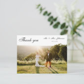 スクリプエレガントトシンプル結婚の ポストカード (スタンド正面)