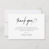 スクリプエレガントトシンプル葬儀 サンキューカード (正面)