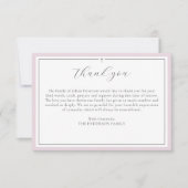 スクリプエレガントトシンプル・クロスカスタム葬儀 サンキューカード (正面)