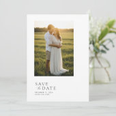 スクリプエレガントトシンプルQRコードの結婚写真 セーブザデート (スタンド正面)