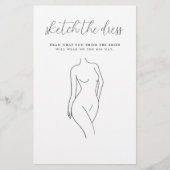 スクリプエレガントトスケッチのドレスブライダルシャワーゲーム (正面)