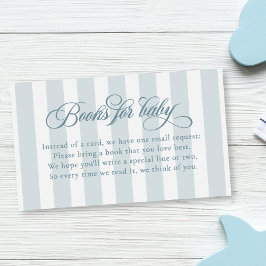スクリプエレガントトストライプベビーの赤ちゃんシャワー本 エンクロージャーカード