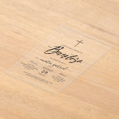 スクリプエレガントトスペインのインバイタシオンデバウティゾ アクリル招待状 (レイダウン)