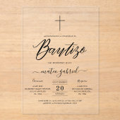 スクリプエレガントトスペインのインバイタシオンデバウティゾ アクリル招待状 (正面)