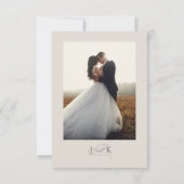 スクリプエレガントトタイポグラフィサ結婚ンド サンキューカード (裏面)