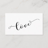 スクリプエレガントトタイポグラフィシンプル結婚、レジストリ エンクロージャーカード (裏面)