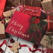 スクリプエレガントトタイポグラフィビジネスクリスマス サンキューカード